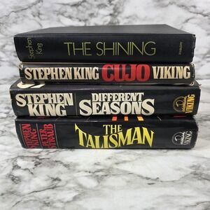 Stephen King Hardcover Book Lot 4 Talisman Cujo Shining Seasons READ DESCRIPTION